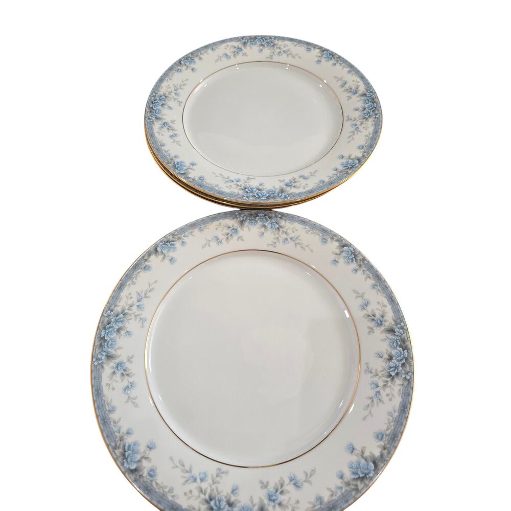 Set of 4 Noritake Contemporary AVALON PATTERN Dinner Plates